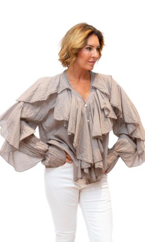 Moscatto- Cotton Extra Ruffle Shirt