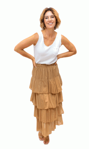 Minuet- Fine cotton tiered skirt