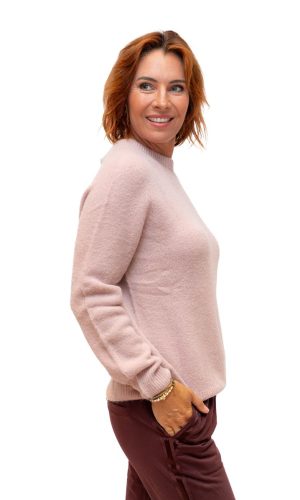 Klasik- Pink Alpaca Mix Plain Knit