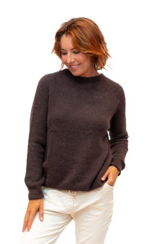 Klasik- Chocolate Alpaca Mix Plain Knit