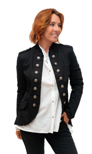Nico- Black- Cotton Military Jacket
