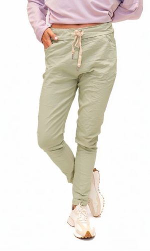 Penny -Beige- Plain stretch pant