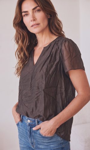 Tijuana - Chocolate- Tencel Soft sleeve Top