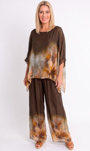 Adele Set - Chocolate- Silk Set