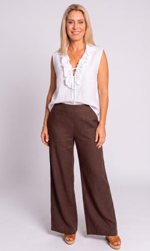 Arrow - Chocolate - Straight Leg Stretch Pant  SM  ML