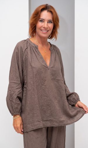 Artist - Chocolate - Cotton Blouson Shirt