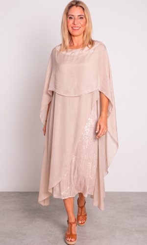 Gina -Baby Pink - silk cape