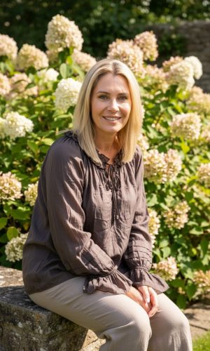 Nigella - Chocolate- Silk Tencil ruffle sleeve/neck elegant shirt